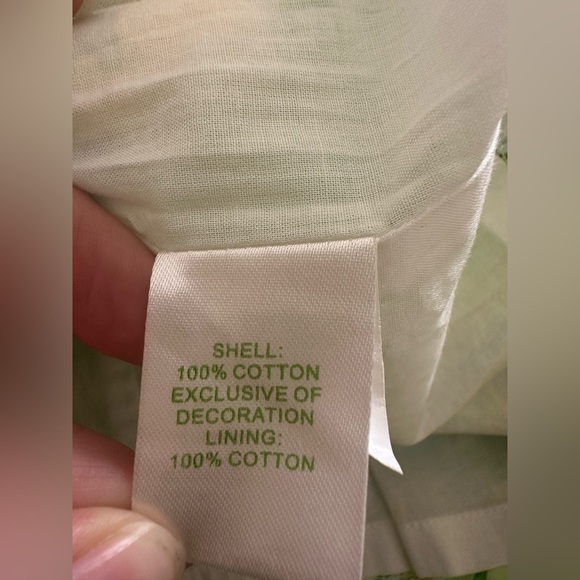 Lilly Pulitzer Bowen Patchwork Gator Green Yellow Blue Strapless Dress Sz 2 EUC - Picture 6 of 7